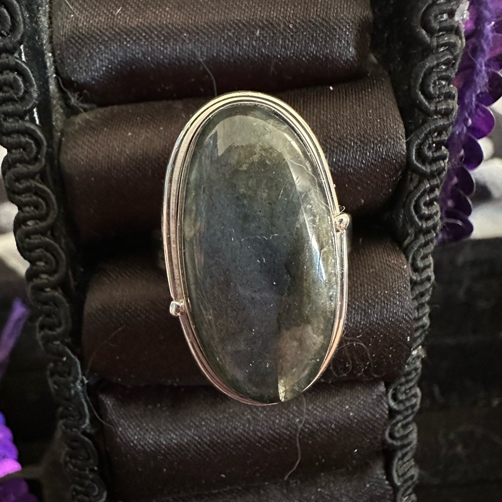 Sterling Silver Labradorite Ring Size 9